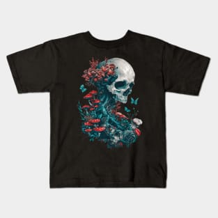 Skull and mushrooms. Kids T-Shirt